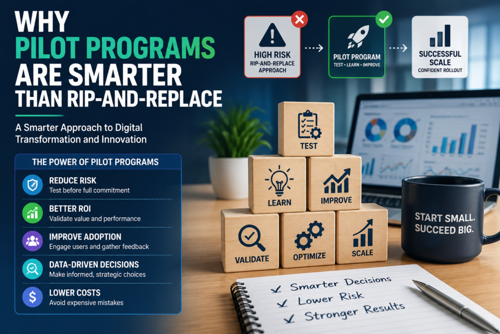 Why Pilot Programs Are Smarter Than Rip-and-Replace: A Practical Guide to Successful Digital Transformation