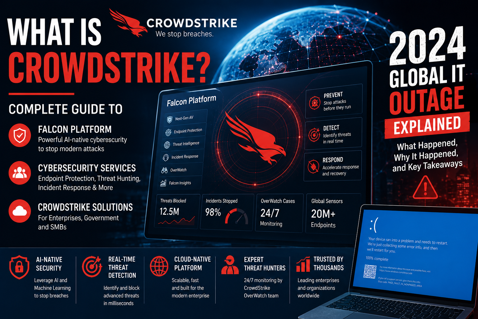 What is CrowdStrike? Complete Guide to Falcon Platform, Cybersecurity Services and the 2024 Global IT Outage Explained